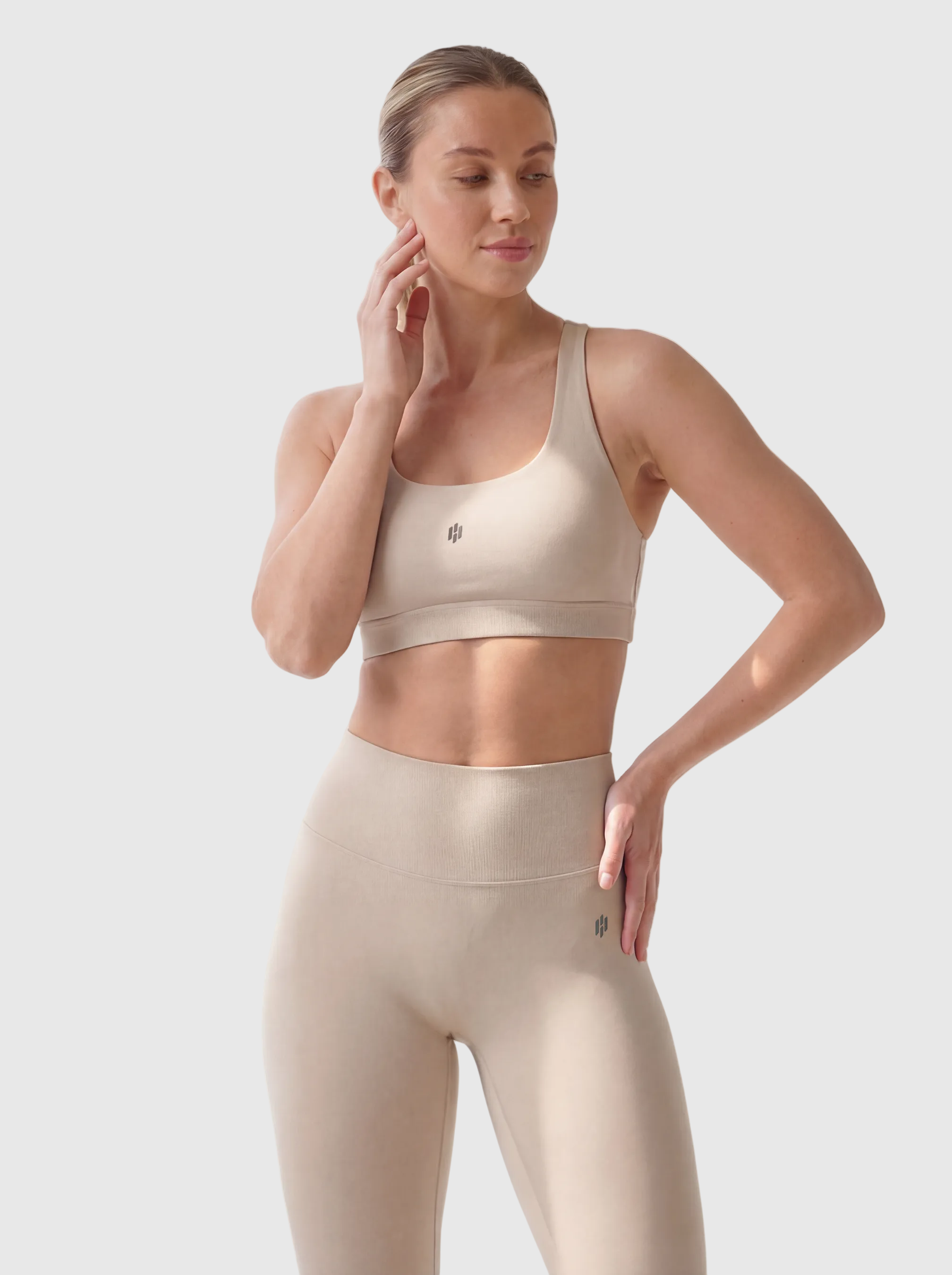 Equinox Seamless Sports Bra - Stone Grey