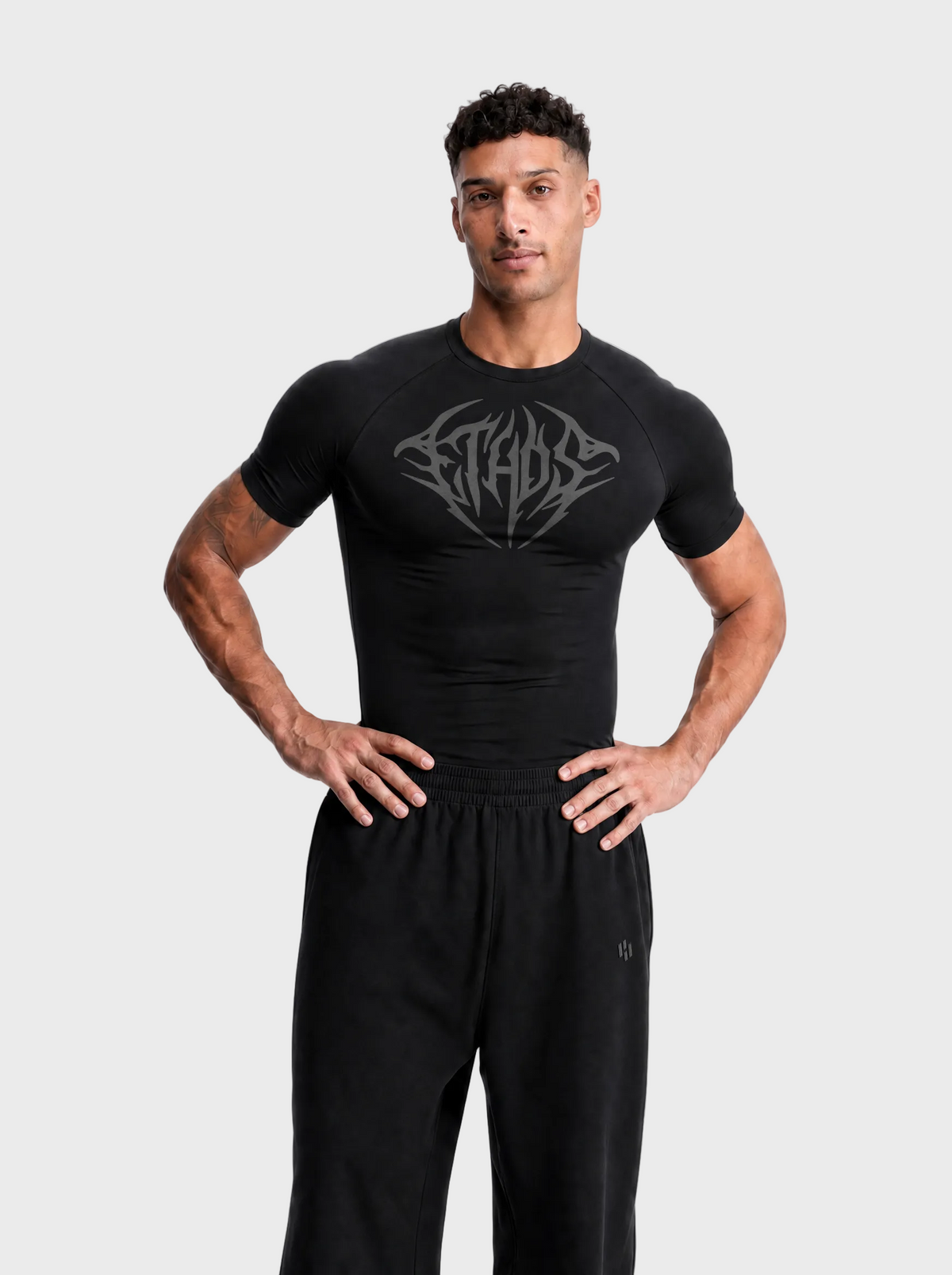 Grey Veins Compression Short Sleeve