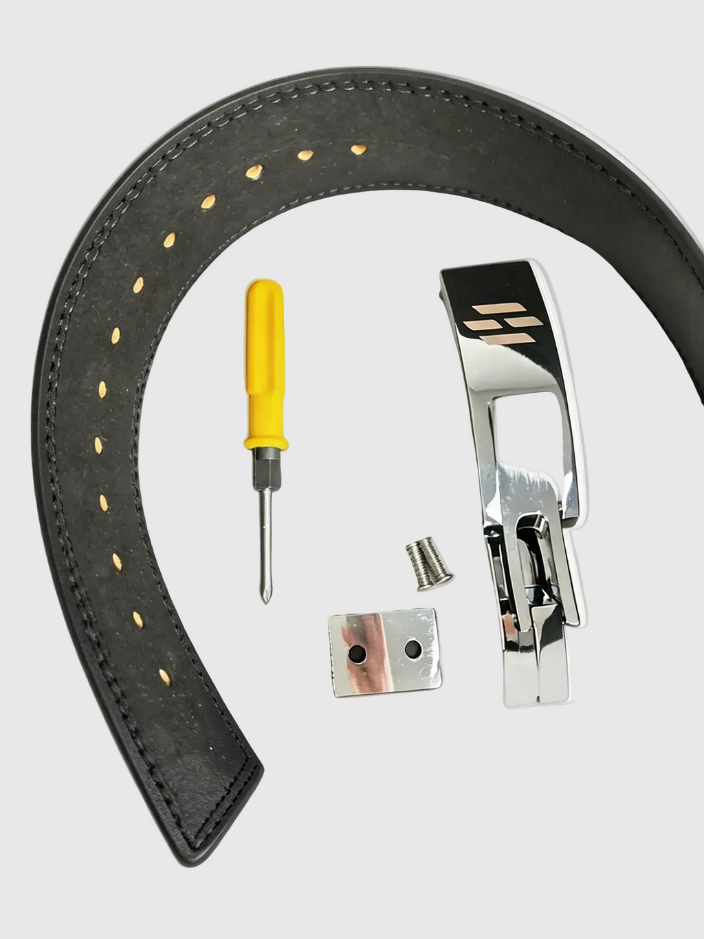 GREY LEATHER LIFTING BELT