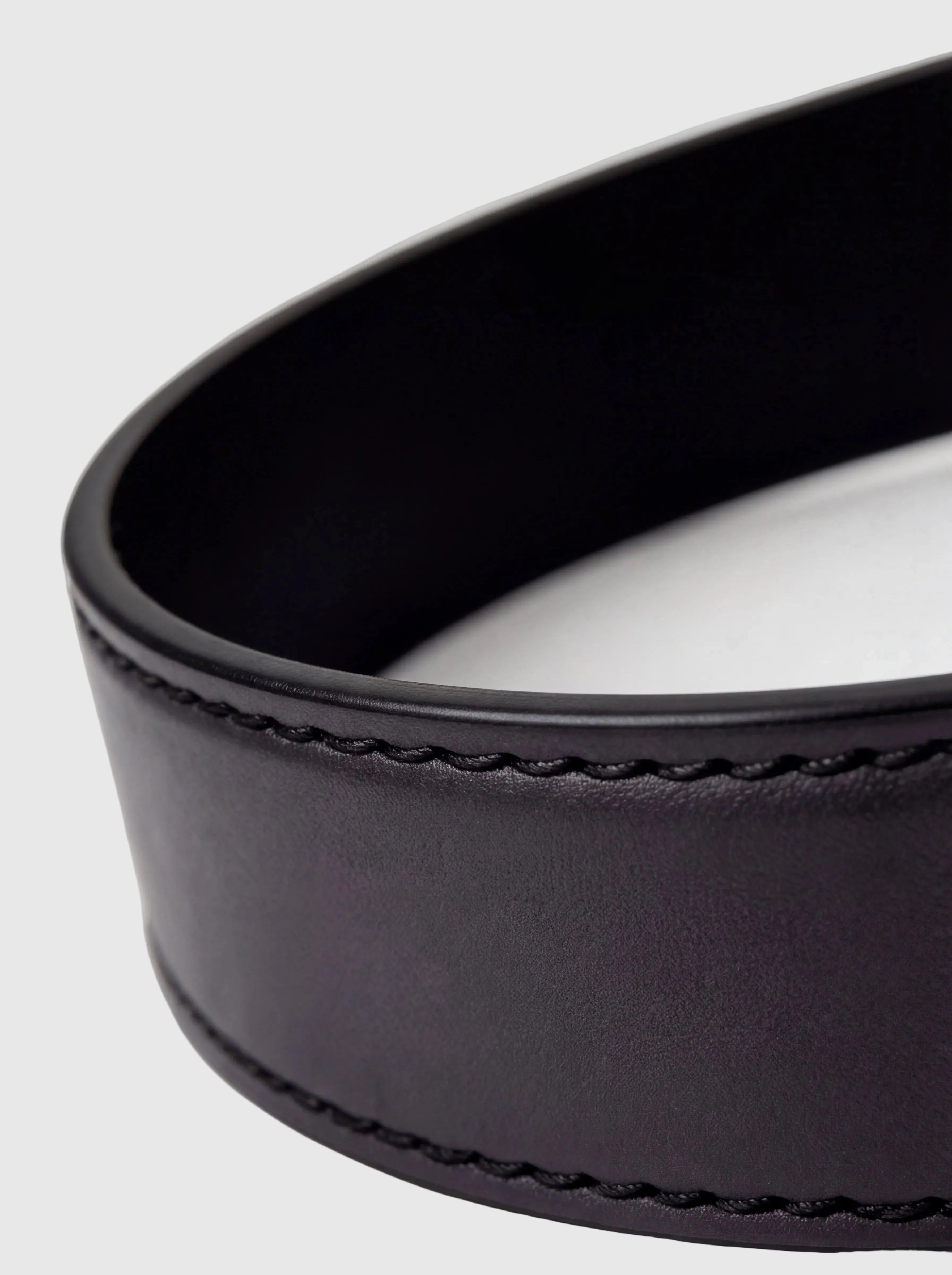BLACK LEATHER LIFTING BELT