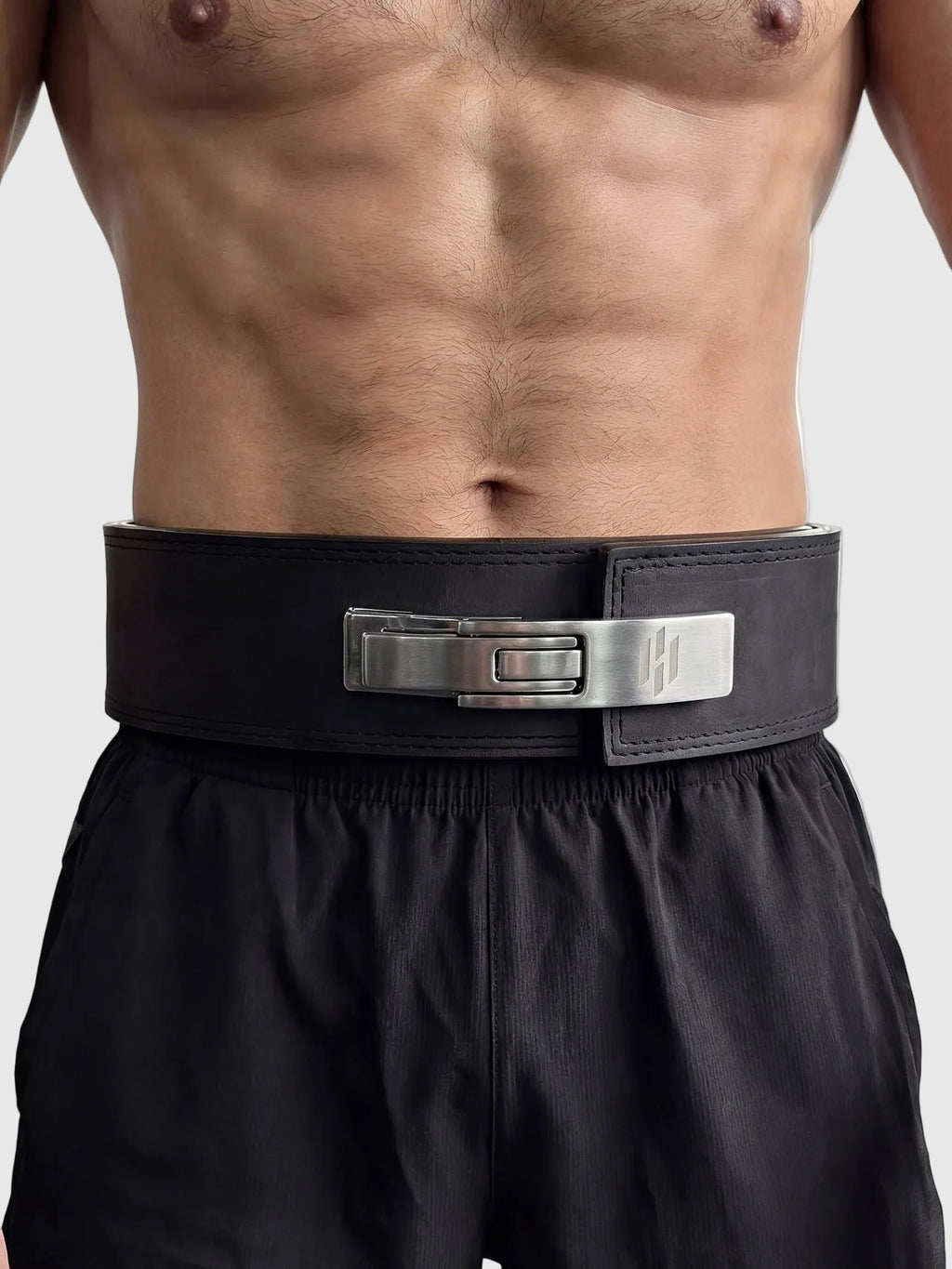 BLACK LEATHER LIFTING BELT