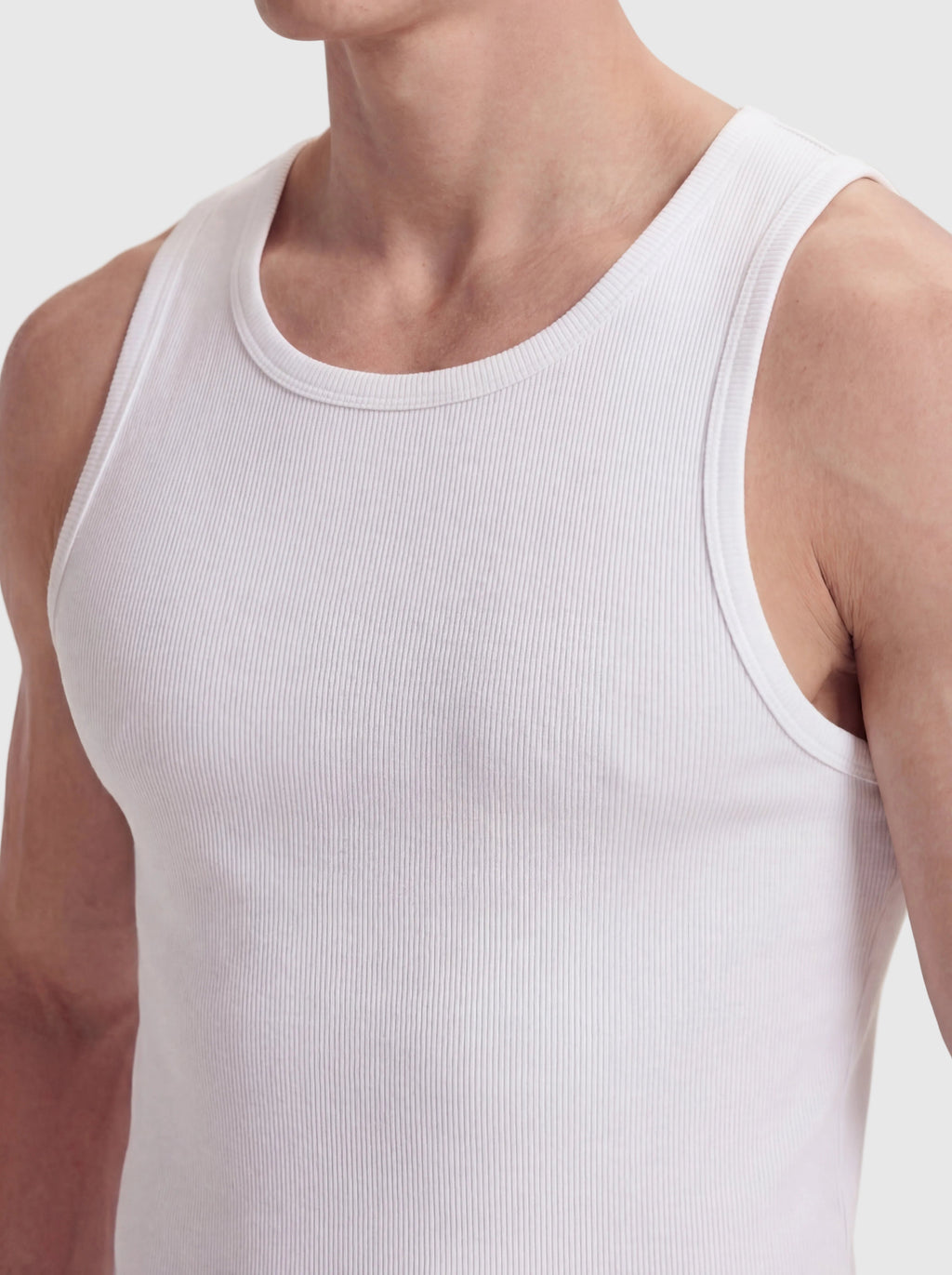 Premium Ultra Soft Cotton Fitted Tank - white