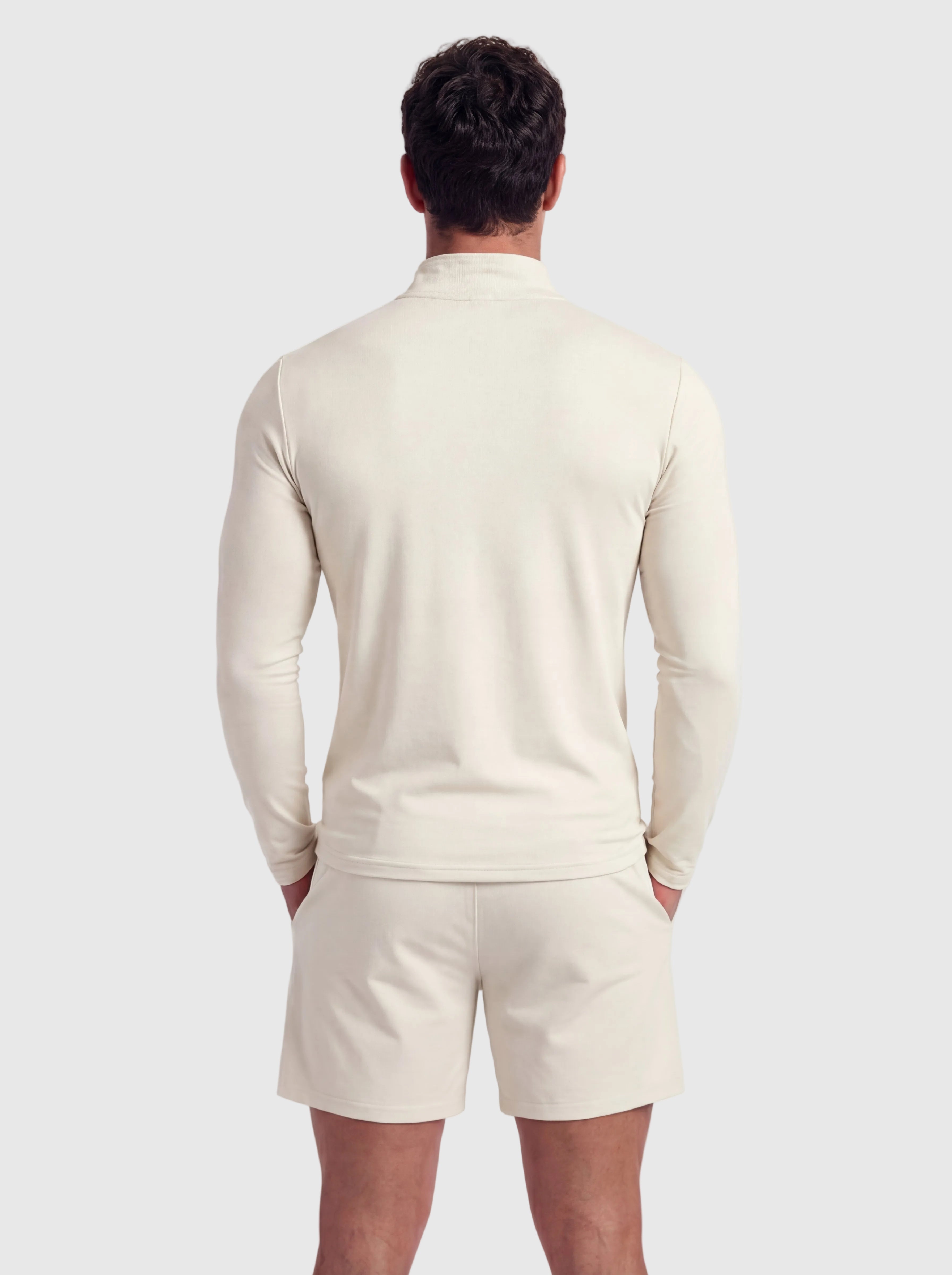 Fitted Performance Quarter-Zip - Sand