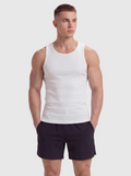 Premium Ultra Soft Cotton Fitted Tank - white
