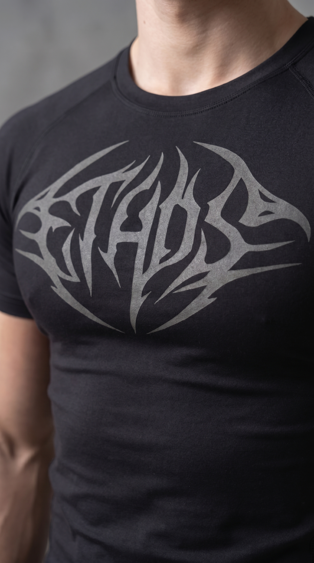 ETHOS Graphic Fitted Compression Tee - Black